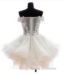 Mini Tulle Lace Short Evening Prom Dress, Homecoming Dress