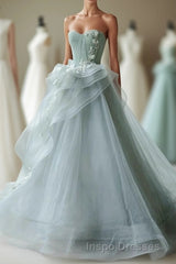 Unique Tulle Lace Long Evening Prom Gown Tulle Lace Evening Prom Dress
