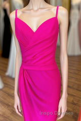 Orange Surplice Neck Backless Long Formal Dress