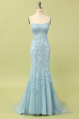 Coral Backless Long Prom Dress with Appliques