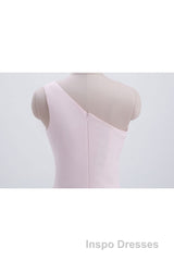 Short Pink One Shoulder Chiffon Homecoming Dress