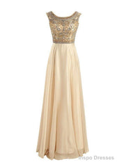 Floor-Length/Long A-Line/Princess Beading Floor-Length/Long Chiffon Prom Dresses