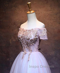 Cute Lace Applique Tulle Short Evening Prom Dress, Homecoming Dress