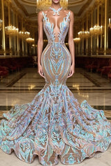 Chic Sequins Mermaid Evening Prom Dress Sparkle Evening Prom Dress On Sale