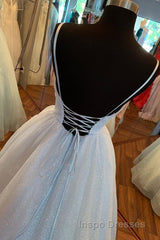 Elegant Straps Lace-Up Back Blush Long Evening Prom Dress