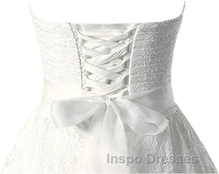 A-line Sweetheart Floor Length Lace Wedding Dress