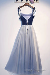 Spaghetti Straps Lace Up Floor Length Modest Evening Prom Dress Party Evening Prom Dress