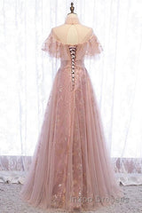 Elegant High Neck Vintage Long Lace Up Evening Prom Dress Flowy Party Gowns