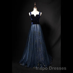 Elegant Long Lace Up Velvet Tulle Evening Prom Dress Modest Party Gowns