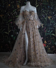 Beautiful Sequin Shiny Sweetheart Long A-line Aesthetic Evening Prom Dress