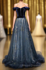 Elegant Off the Shoulder Velvet Floor Length Long Evening Prom Dress Evening Prom Dress
