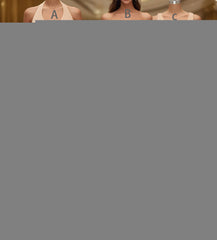 Elegant A-Line Sexy V Neck Gold Long Modest Side-Slit Bridesmaid Dress