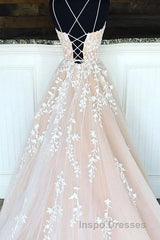 Hottest Elegant Spaghetti Straps Backless Lace Long Princess Evening Prom Dress For Teens