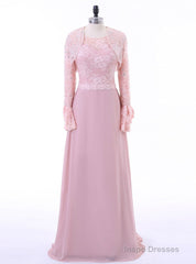 A-line Chiffon Lace Pink Mother Of The Bride Dresses