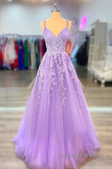 A-Line Evening Prom Dress Maxi Dress Formal Court Train Sleeveless Spaghetti Strap Stretch Chiffon With Appliques Shouder Flower