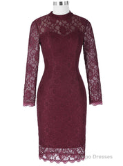 Adorable Wine Red Long Sleeve Mother of the Bride Dresses