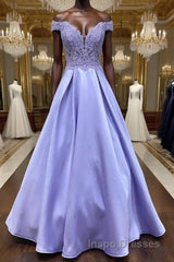 Blue purple lace satin long Evening Prom Dress blue purple formal Dress