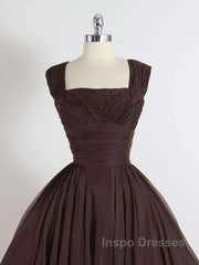 Brown A Line Short Evening Prom Dress Homecoming Dress