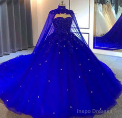 Beaded Appliques Wedding Dress, Prom Dresses