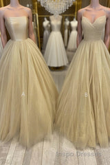 Champagne tulle long Evening Prom Dress tulle long formal Dress