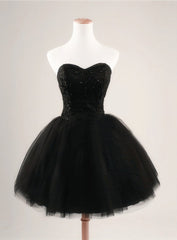 Cheap homecoming dresses Black Ball Gown Sweetheart Short Prom dresses