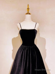 Elegant A-Line Spaghetti Straps Sleeveless Backless Long Prom Dresses With Beading