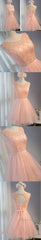 Elegant Diamond Beads  Lace Organza Sleeveless Scoop Neckline Lace Up Back For Teen Lovely Homecoming Dress