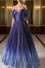 Elegant Purple Stars A-Line Evening Prom Dress Love Elegant Purple Star Lolita
