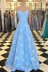 Elegant Sweetheart Long Lace Evening Prom Dress