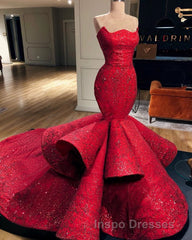 Fabulous Mermaid Strapless Sleeveless Long Evening Prom Dress