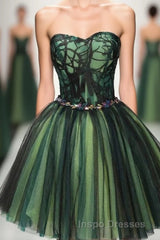 Stylish Tulle Lace Short Evening Prom Dress, Cute Evening Prom Dress