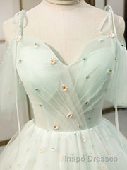 Green tulle short Evening Prom Dress, green tulle homecoming Dress