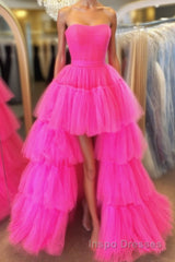 Hot High Low Evening Prom Dress, High Low Formal Evening Dress