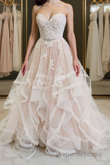Light champagne tulle lace long Evening Prom Dress champagne evening Dress
