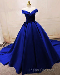 Long Green Satin V-neck Ball Gowns Evening Prom Dress Off The Shoulder