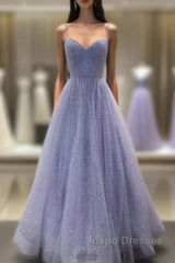 Long Sequin Lavender Sweetheart Beading Evening Prom Dress