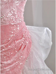 Mermaid / Trumpet Evening Prom Dress Party Dress Evening Prom Party Floor Length Sleeveless Off Shoulder Tulle with Pearls Sequin