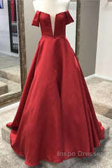 Off Shoulder Floor Length Ballgowns Evening Prom Dress