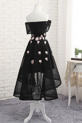 Off Shoulder High Low Fashionable Party Dress, Homecoming Dress, Lovely Formal Dress