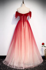 Off The Shoulder Burgundy Evening Prom Dress, Wine Red Off Shoulder Formal Graduation Dress