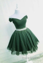 Off The Shoulder Tulle Red Short Evening Prom Dress Lace Up