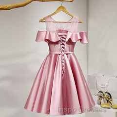 Pink Short Girls Cute Short Evening Prom Dress