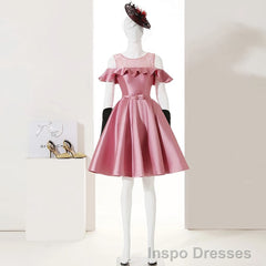 Pink Short Girls Cute Short Prom Dresses
