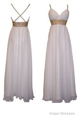 Low Back Boho with Beaded Waist Occasion Evening Dresses