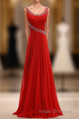 Elegant red crystal long skirt long skirt high - grade womens wear high-end womens Evening Prom Dress