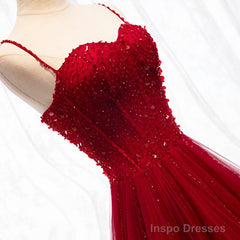 Prom Dresses, Beaded Sweetheart Long Formal Dress, Junior Prom Dress