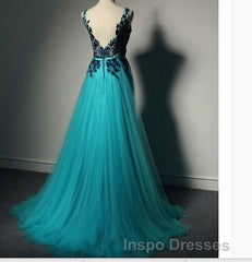 Top Selling Long Open Back Navy Blue Lace Long Women Modest Elegant Evening Prom Dress