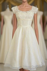 Classy Ivory Beach Handmade Short Evening Prom Dress