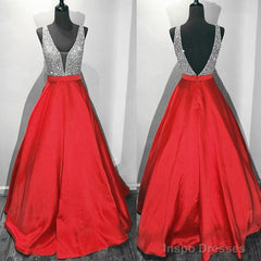New Arrival Prom Dress, Modest Prom Dress, Long Satin V Neck Royal Blue Prom Dresses, Ball Gowns 2025
