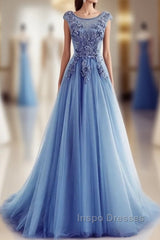 A Line Flowers Long Charming Women Evening Prom Dress
